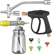 Foam Cannon for Pressure Washer - Double-Head 4000 PSI Car Foam Sprayer | Ergonomic Lawn Garden Sprayers for Auto Detailing Marine Vessel RV Cleaning