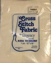 Cross Stitch Fabric Light Blue 12" x 18" 14 Count by Regency NIP