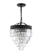 JONATHAN Y Wyatt 12in 2-Light Crystal LED Chandelier