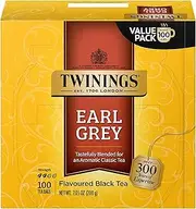 Twinings Earl Grey Black Tea Individually Wrapped Bags, 100 Count (Pack of 1), Flavoured with Citrus & Bergamot, Caffeinated, Enjoy Hot or Iced, 100 Teabags