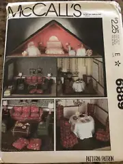 McCALL'S #6889-25" x 30" DOLL HOUSE & L.R. - D.R. - BED FURNISHINGS PATTERN FF