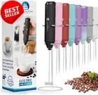 Milk Frother Handheld Foam Maker for Coffee, Latte, Matcha,Hot Chocolate – Black