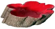 Aqua One Hermit Crab Tree Stump Bowl Red Large 14x10x3cm (37173R)