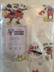 *Pottery Barn Kids Mickey Mouse Christmas Holiday Queen Percale Sheet Set