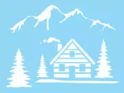 Smokey Mountain Cabin STENCIL Rustic Outdoor Spruce Pine Trees DIY Art Signs