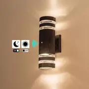 11W LED Outdoor Waterproof Wall Lamp Up/Down Dusk to Dawn Sensor Light Fixture