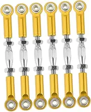HONITANO 6pcs Turnbuckle Linkage Rods Yellow for Rc Hsp Racing Trucks and Buggies Upgrade Parts for Enhanced Performance