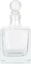 Magic Season Decorative Glass Bottle - 210 ml Square Bottle (1 Set w/Glass Stopper)