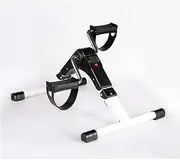 Folding Mini Exercise Bike Portable Home Pedal Exerciser Rehabilitation Training Machine (Color : White)