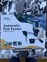 Hygger Automatic Pond Fish Feeder (HG-967) LCD Control, Capacity 5.5L, DC 12V