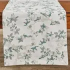 Brie Print Green White Floral Table Runner 15X72 by Park Designs