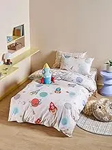 Linen House Kids Space Discovery Double Bed Quilt Cover Set, Multicolor