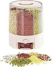 Rice Container - Rotating Rice Bucket - Anti-gnat Airtight Barrel with Dividers Rotatable Anti-moisture for Pantry Restaurant Baking Cooking Grains Oats Millet Flour