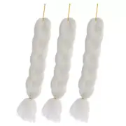 3 Pcs Pretwisted Crochet Braid Braiding Hair Wig Ponytail Plaited Wig