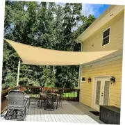 Sunshade Sail Recle Shade Canopy Cover Patio UV Block Square 10' x 12' Sand