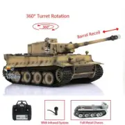 Henglong 1/16 Tiger I RC Tank 3818 Metal Chassis W/ Plastic Upper Hull Recoil