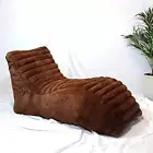 Bean Bag Chairs Sofa Fur Lounger Bean Bag Couch only cover Without Beans Brown