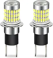 HAISECA 2pcs H3C Bulb White 12-30V 57SMD Chips Non-Polarity LED Car Fog Driving Bulb 1000LM for Car SUVs.