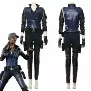 Mortal Kombat 11 Sonya Cosplay Costume Halloween Suit Outfit Full Set@