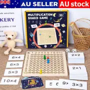 Wooden Montessori Multiplication Board Game Math Learning Tools Educational Toy