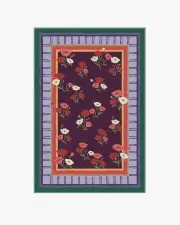 120' x 185' | Machine Washable Runner Rug | Kid & Pet Friendly | Indoor Rug | Iris Apfel Ambroeus Royal Plum Tufted Rug | Ruggable