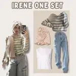 RS IRENE SET 4IN1 SET CROP TOP 內羅紋工裝牛仔褲和羊絨 ANTEM STUDY TOUR