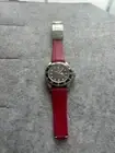 20mm RED Vulcanized caoutchouc rubber Strap Rolex Submariner Deployment