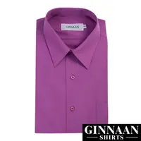 在飛比找PChome24h購物優惠-【GINNAAN 】簡約奢華優質選襯衫(尊貴紫紅細紋)