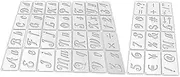 CORHAD 1 Set Alphabet Art Craft Stencils Letter and Number Templates for Painting Signs and Home Decor Reusable Fine Craftsmanship Easy to Use for Airbrush and Brush Applications
