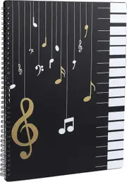 Music Folder for Music Sheets When Playing A4 Size Paper Documents Holder Storage 30 Pockets Clef, Music Table File Folder