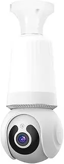 2K Light Bulb Security Camera, 2.4G & 5Ghz WiFi 355° Home Security Camera Wireless Outdoor Indoor with LED Light, Full-Color Night Vision, 10X Zoom, 2-Way Talk,1MP