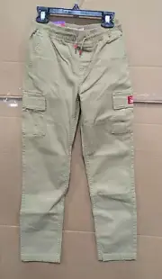 Levi's Youth Cargo Pants Size 10 Pull Up, Stretch, Drawstring Cord R3-B