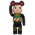 400% BE@RBRICK  不二家 黑色招財貓 庫柏力克熊 全新限量正品 潮間帶