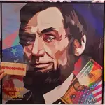 泰國 KEETATAT 普普風 版畫 掛畫 布置 家飾 ABRAHAM LINCOLN 亞伯拉罕·林肯 美國總統