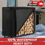 4 Ft Wood Rack Cover Firewood Indoors Water Resistant Outdoor Log Storage