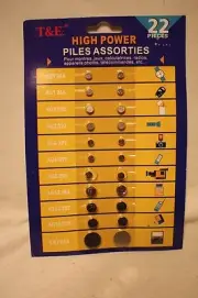 T&E High Power Button/Coin Cell Assortment - 22 pc