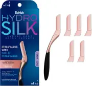 Hydro Silk Dermaplaning Wand for Face with 6 Refill Blades Dermaplane Peach Fuzz