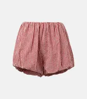 [Posse] Posse Aurelia gingham cotton shorts UK 12 red