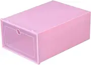 Thickened Shoe Box, Transparent Plastic Clamshell Shoe Rack, Space-Saving Dormitory Storage a fact, Household Large Shoe Storage Box Round Hole Large Romantic Pink Multicolor959 One Size