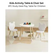 NEW Kids Activity Table & Chair Set – 3PC Study Desk Play Table for Children