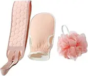 LOLIPPYY 1 Set Bathing Gloves Exfoliating Rub Ball Pull Back Strip Bath Supply for Lightweight Elastic Design Durable Material for Shower Experience