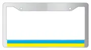 Ukraine Chrome METAL License Plate Frame World Flags