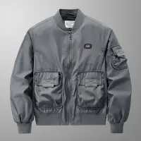 在飛比找蝦皮購物優惠-氣質質感飛行員夾克男士外套   素色休閒空軍飛行服服工裝夾克