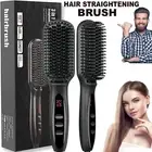 Beard Hair Ionic Ceramic Straightener Straightening Heated Brush for Men & Women