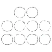 50pcs Ball Beads Chain 4.7 Inch 2.4mm Diameter Ball Connector Clasp, Silver