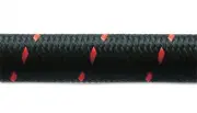 Vibrant Fits -12 AN Two-Tone Black/Red Nylon Braided Flex Hose (5 Foot Roll)