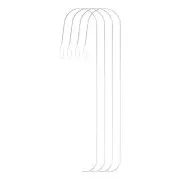 4pcs Big Eye Beading Pin 5.5 Inch Long Curved Beading Needles with Handle