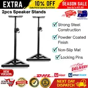 2pcs Speaker Stands Studio Monitor Speaker Floor Stand Height Adjustable Black