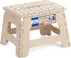 Folding Step Stool 9 Inch Step Stool 300 Lb Capacity Plastic Foldable Step Stool