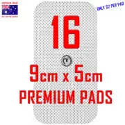 TENS EMS ELECTRODE PADS - 16 PREMIUM 9cm x 5cm PADS @ ONLY $2 PER PAD ⭐⭐⭐⭐⭐